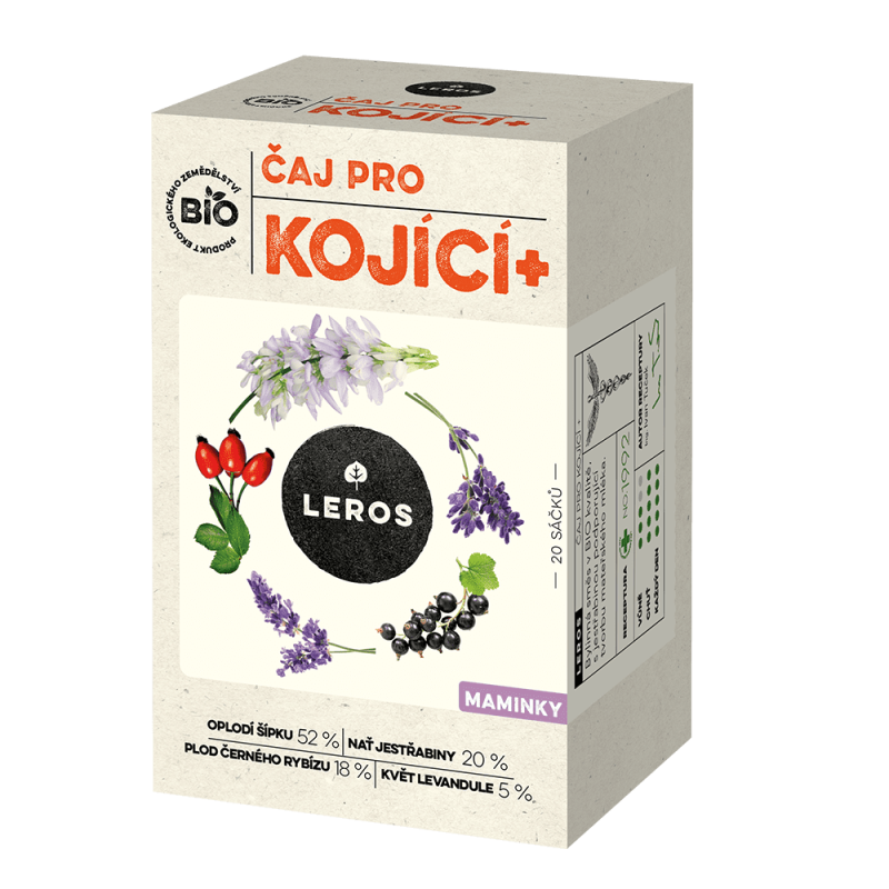 LEROS Čaj pro kojící+ BIO - nálev. sáčky (20 x 2 g) - podpora tvorby mateřského mléka LEROS Čaj pro kojící+ BIO - nálev. sáčky (20 x 2 g) - podpora tvorby mateřského mléka