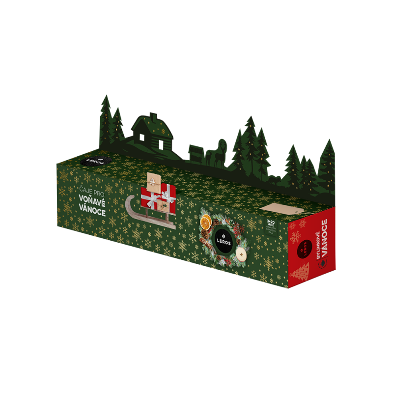 LEROS Dárková sada (3 x 20 nálev. sáčků) - Čaje pro voňavé Vánoce - skrytá papírová vánoční krajinka LEROS Dárková sada (3 x 20 nálev. sáčků) - Čaje pro voňavé Vánoce - skrytá papírová vánoční krajinka