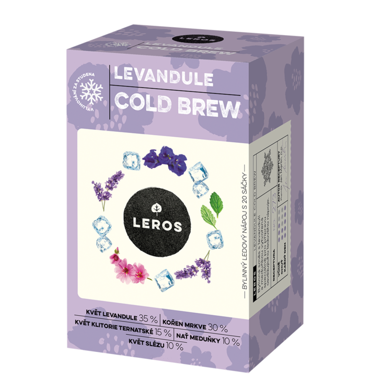 LEROS Bylinná směs Levandule Cold Brew - nálev. sáčky (20 x 1,2 g) - na přípravu ledového čaje LEROS Bylinná směs Levandule Cold Brew - nálev. sáčky (20 x 1,2 g) - na přípravu ledového čaje