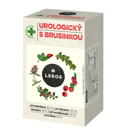 LEROS Bylinný čaj urologický s brusinkou - nálev. sáčky (20 x 1,5 g) - podporuje zdraví močových cest