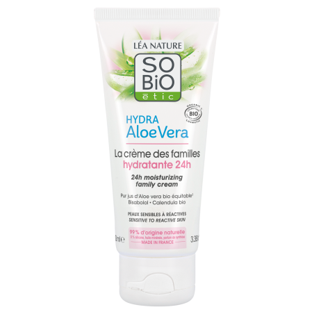 SO’BiO étic Krém hydratační hypoalergenní s Aloe vera pro celou rodinu BIO (100 ml) - hydratuje, zklidňuje a regeneruje