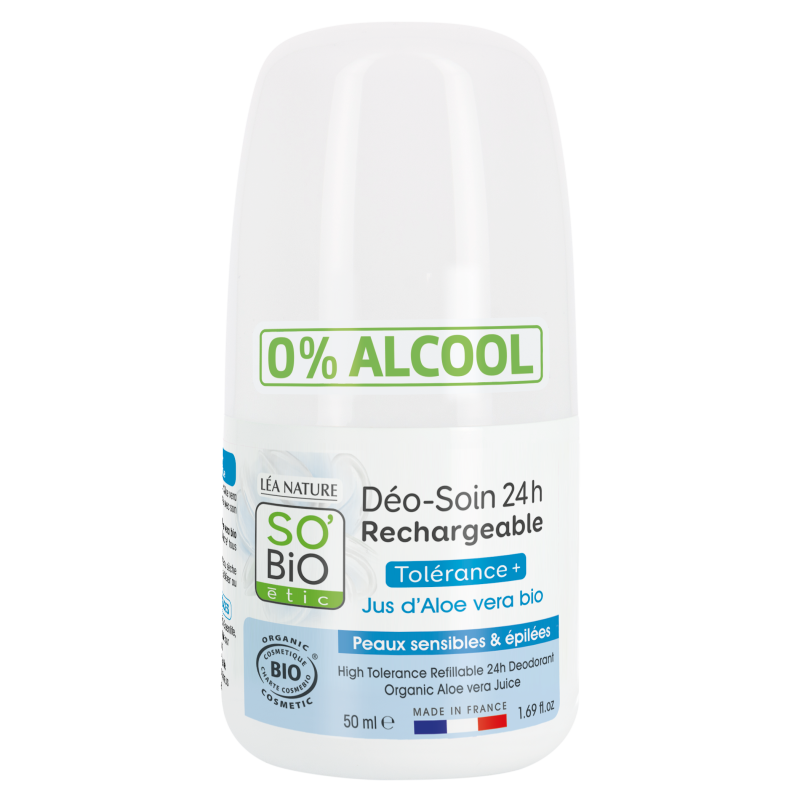 SO’BiO étic Deodorant roll-on 24h - Tolerance+ s Aloe vera BIO (50 ml) - účinný až 24 hodin SO’BiO étic Deodorant roll-on 24h - Tolerance+ s Aloe vera BIO (50 ml) - účinný až 24 hodin
