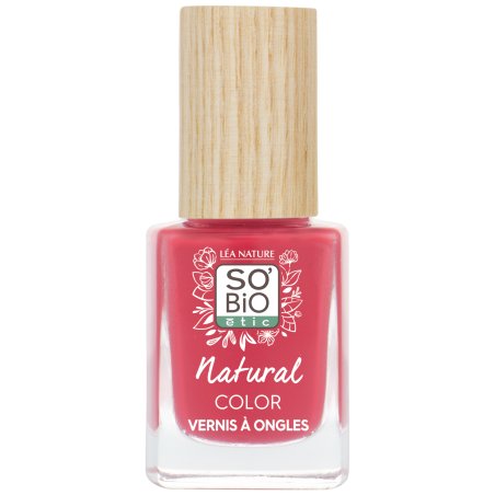 SO’BiO étic Lak na nehty - 35 vibrující korálová (11 ml) - se zářivou a intenzivní barvou