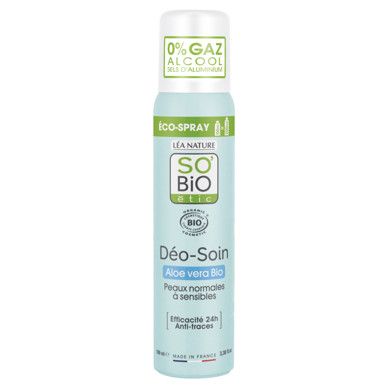 SO’BiO étic Deodorant přírodní ECO SPRAY 24h - Aloe vera BIO (100 ml) - účinný až 24 hodin SO’BiO étic Deodorant přírodní ECO SPRAY 24h - Aloe vera BIO (100 ml) - účinný až 24 hodin