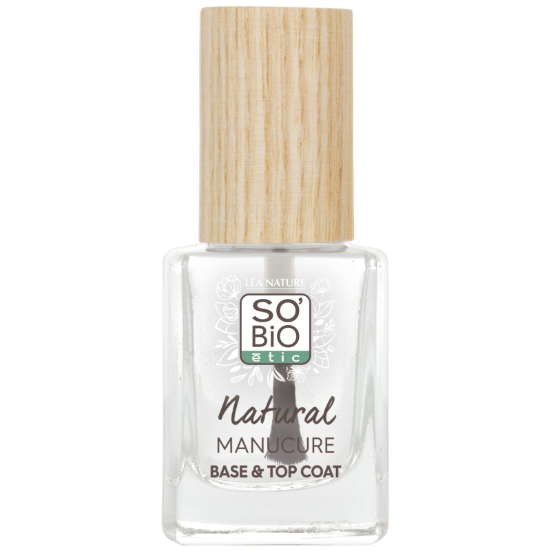 SO’BiO étic Lak na nehty transparentní - základní a top vrstva (11 ml) - zpevní a vyhladí nehty