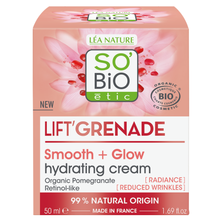 SO’BiO étic Krém denní rozjasňující proti vráskám Lift'Grenade BIO (50 ml) - s granátovým jablkem