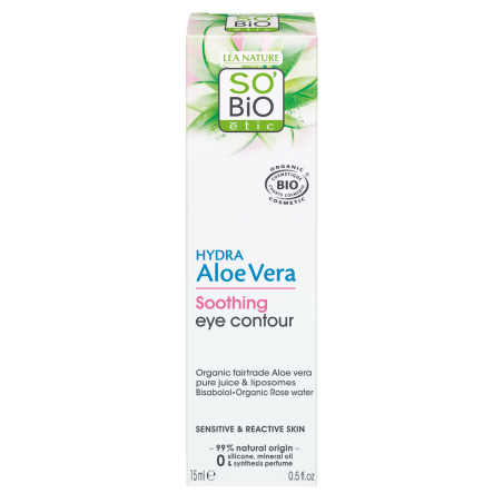 SO’BiO étic Krém kolem očí zklidňující s Aloe Vera BIO (15 ml) - hydratuje a zklidňuje oční okolí