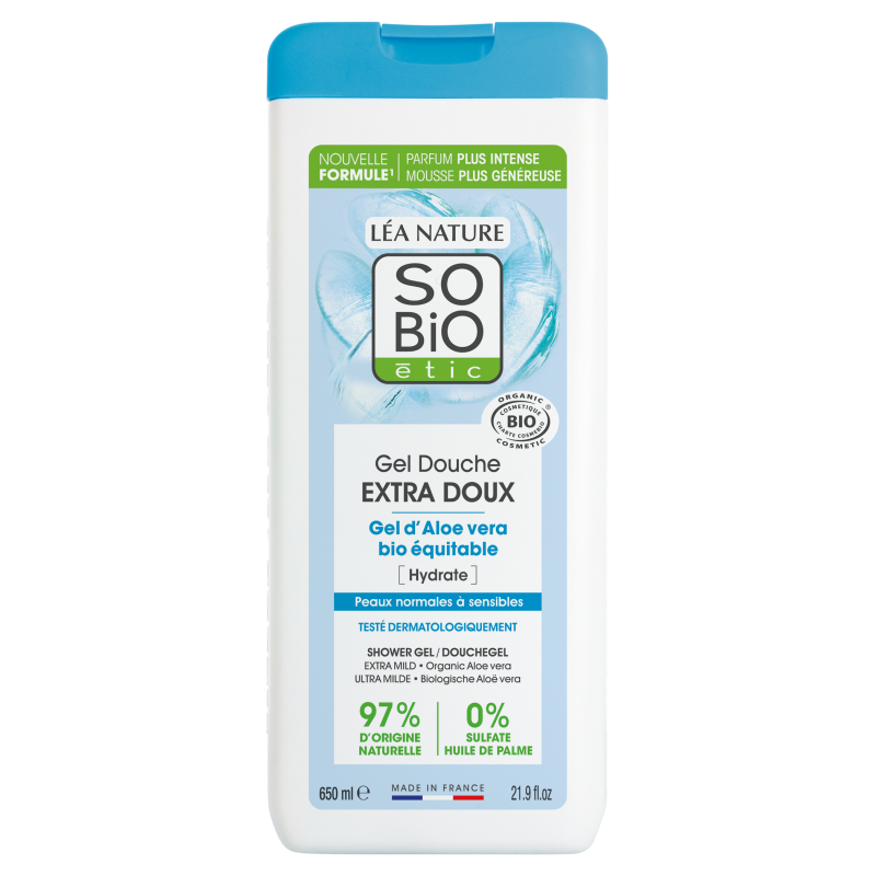 SO’BiO étic Gel sprchový EXTRA JEMNÝ s Aloe vera BIO (650 ml) - intenzivně hydratuje SO’BiO étic Gel sprchový EXTRA JEMNÝ s Aloe vera BIO (650 ml) - intenzivně hydratuje