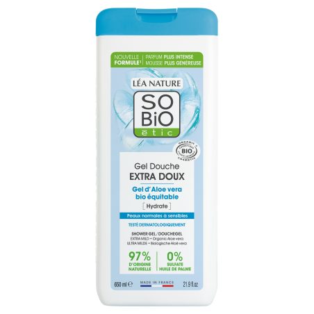SO’BiO étic Gel sprchový EXTRA JEMNÝ s Aloe vera BIO (650 ml) - intenzivně hydratuje