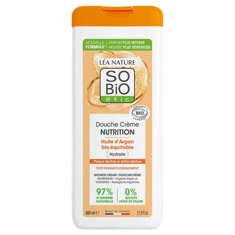 SO’BiO étic Krém sprchový NUTRITION s arganovým olejem BIO (650 ml) - ideální pro suchou pokožku SO’BiO étic Krém sprchový NUTRITION s arganovým olejem BIO (650 ml) - ideální pro suchou pokožku