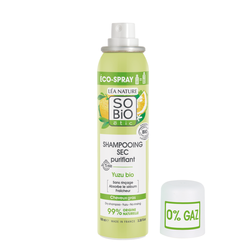 SO’BiO étic Čisticí suchý šampon ve spreji s Yuzu BIO (100 ml) - zanechává vlasy svěží a hladké SO’BiO étic Čisticí suchý šampon ve spreji s Yuzu BIO (100 ml) - zanechává vlasy svěží a hladké