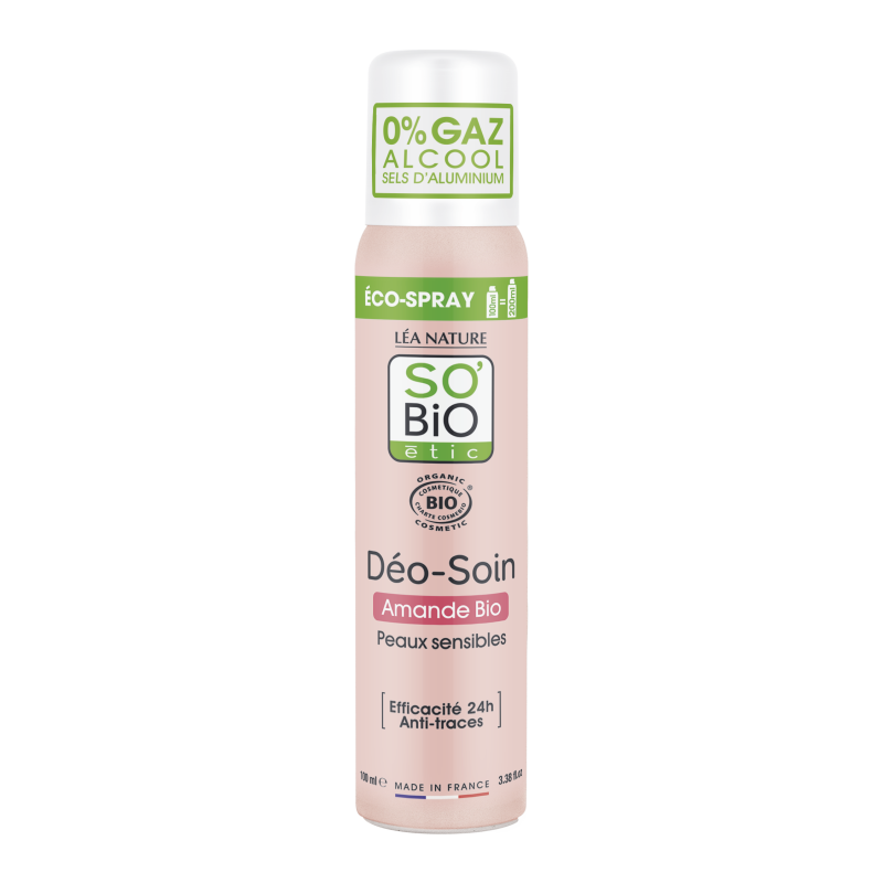 SO’BiO étic Deodorant přírodní ECO SPRAY 24h - mandle BIO (100 ml) - účinný až 24 hodin SO’BiO étic Deodorant přírodní ECO SPRAY 24h - mandle BIO (100 ml) - účinný až 24 hodin