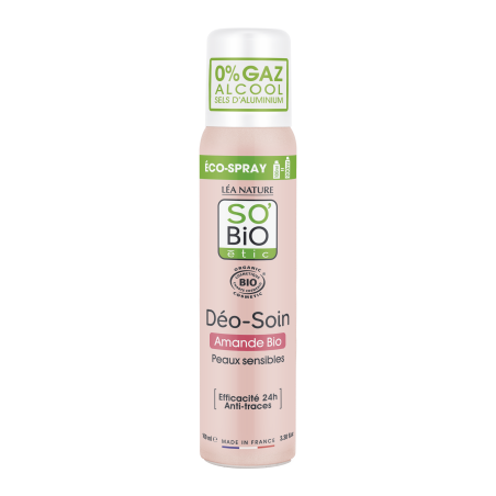 SO’BiO étic Deodorant přírodní ECO SPRAY 24h - mandle BIO (100 ml) - účinný až 24 hodin