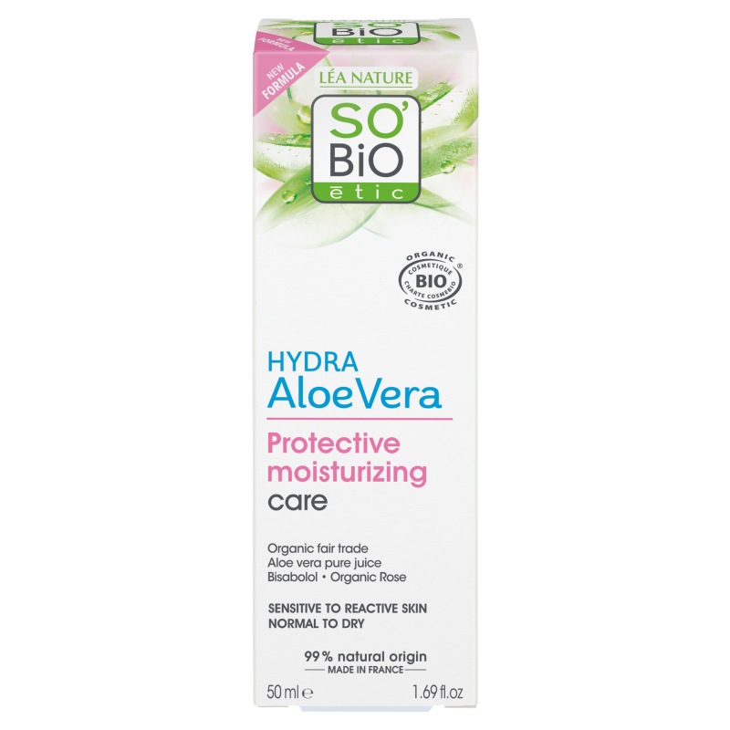 SO’BiO étic Krém ochranný pro citlivou pleť s Aloe vera 5v1 BIO (50 ml) - hydratuje a zklidňuje pleť SO’BiO étic Krém ochranný pro citlivou pleť s Aloe vera 5v1 BIO (50 ml) - hydratuje a zklidňuje pleť