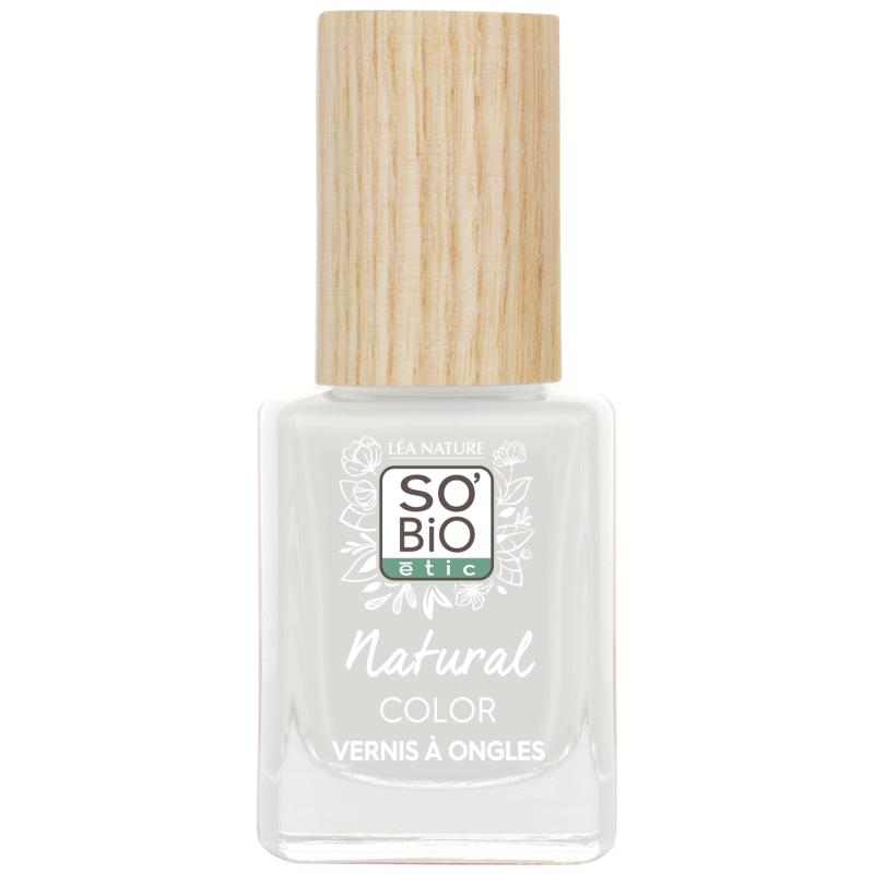 SO’BiO étic Lak na nehty - 80 francouzská bílá (11 ml) - se zářivou a intenzivní barvou