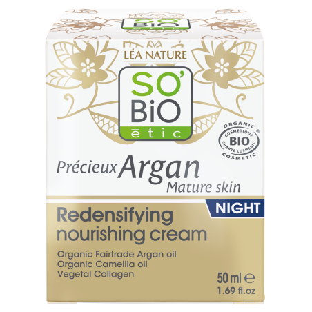 SO’BiO étic Anti-age Precieux Krém noční výživný a zpevňující GOLD BIO (50 ml) - ideální pro zralou pleť