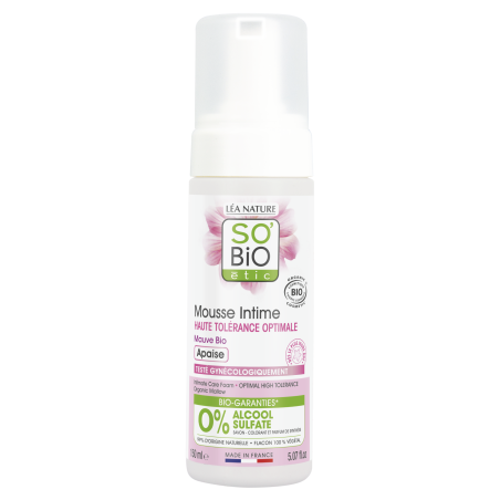 SO’BiO étic Pěna mycí pro intimní hygienu hypoalergenní BIO (150 ml) - s výtažkem ze slézu obecnéhoideální pro suchou pokožku
