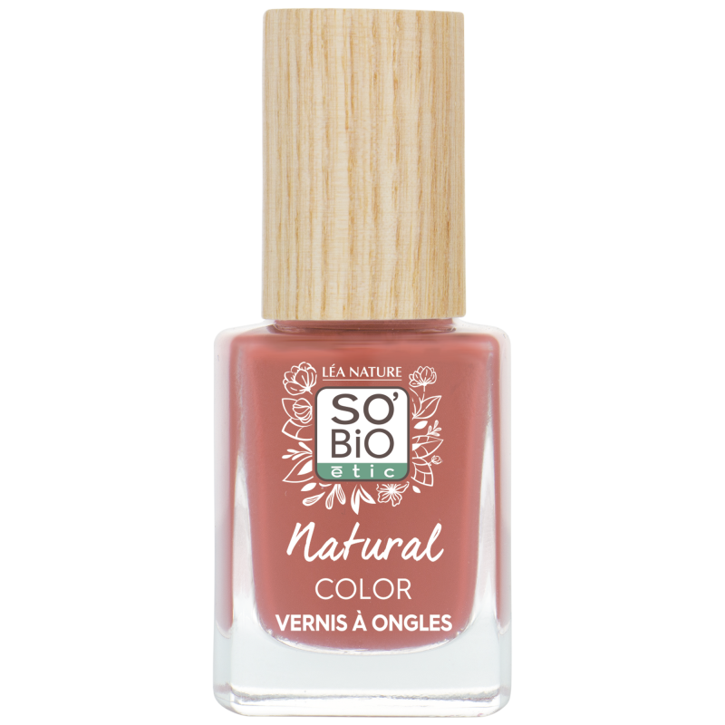 SO’BiO étic Lak na nehty - 65 růžová nude (11 ml) - se zářivou a intenzivní barvou