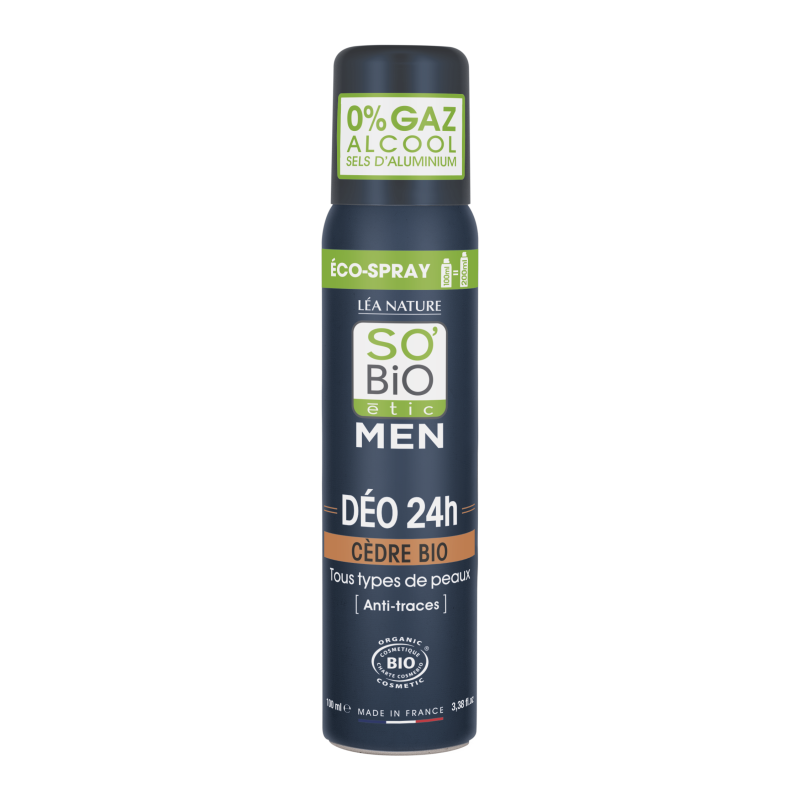 SO’BiO étic Deodorant přírodní ECO SPRAY 24h MEN - cedr BIO (100 ml) - účinný až 24 hodin SO’BiO étic Deodorant přírodní ECO SPRAY 24h MEN - cedr BIO (100 ml) - účinný až 24 hodin