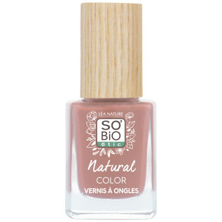 SO’BiO étic Lak na nehty - 45 růžová pivoňka (11 ml) - se zářivou a intenzivní barvou