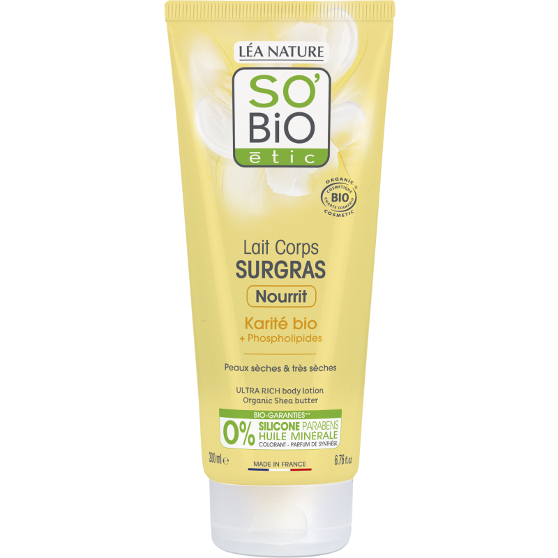 SO’BiO étic Mléko tělové ultra výživné s karité BIO (200 ml) - ideální pro suchou pokožku SO’BiO étic Mléko tělové ultra výživné s karité BIO (200 ml) - ideální pro suchou pokožku