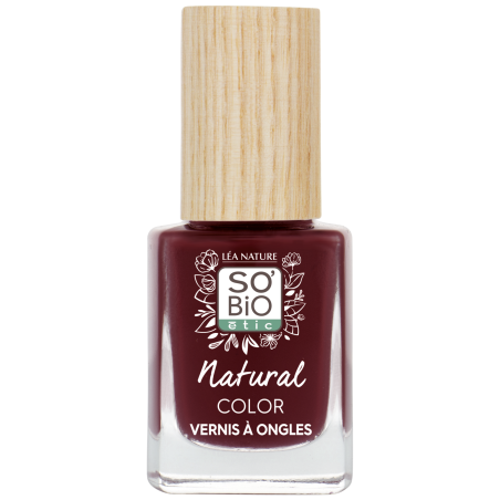 SO’BiO étic Lak na nehty - 15 svůdná červená (11 ml) - se zářivou a intenzivní barvou