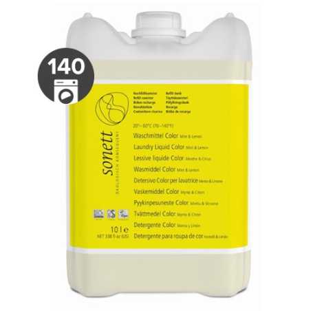 Sonett Tekutý prací gel na barevné prádlo 10 l - s mátou a citrónem