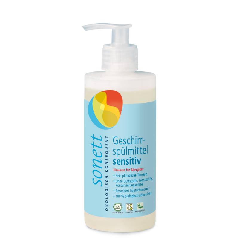 Sonett Prostředek na nádobí Sensitive 300 ml - i pro nejcitlivější a alergickou pokožku Sonett Prostředek na nádobí Sensitive 300 ml - i pro nejcitlivější a alergickou pokožku
