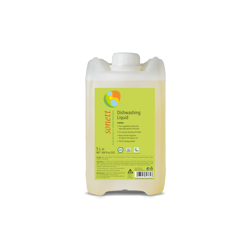 Sonett Prostředek na nádobí s citrónem 5 l - vhodný i pro citlivou pokožku