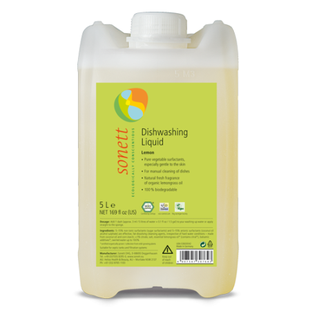 Sonett Prostředek na nádobí s citrónem 5 l - vhodný i pro citlivou pokožku