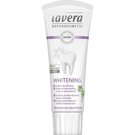 Lavera Jemná bělicí zubní pasta s fluoridem (75 ml) - s osvěžující mátovou příchutí