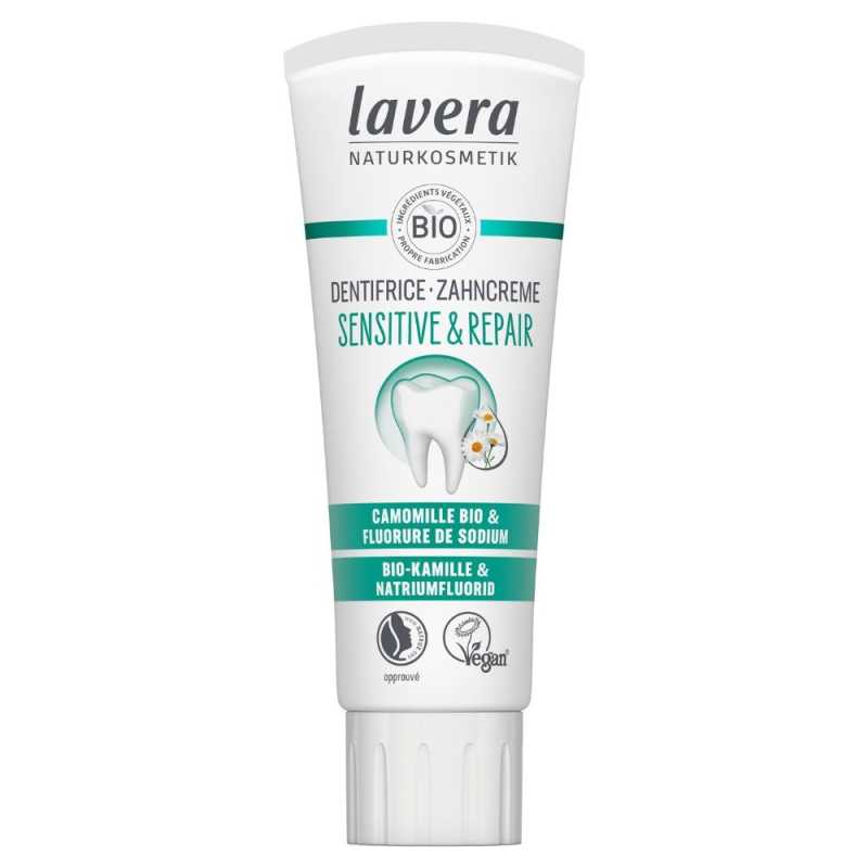 Lavera Zubní pasta pro citlivé zuby s fluoridem Sensitive & Repair (75 ml) - pro citlivé zuby a dásně
