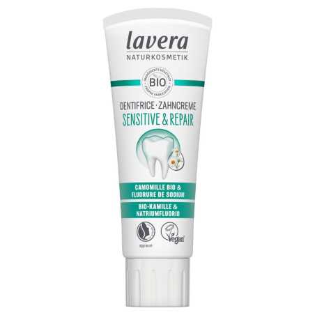 Lavera Zubní pasta pro citlivé zuby s fluoridem Sensitive & Repair (75 ml) - pro citlivé zuby a dásně