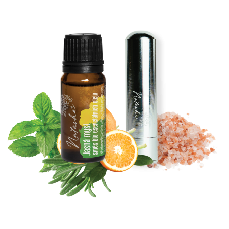 Natasha Aroma sada s inhalátorem - Jasná mysl - svěží pomeranč, peprmint a rozmarýn