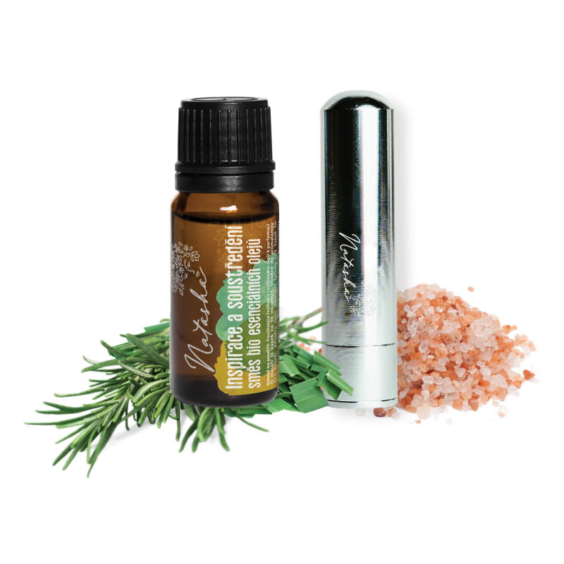 Natasha Aroma sada s inhalátorem - Inspirace a soustředění - povzbuzující rozmarýn a citron Natasha Aroma sada s inhalátorem - Inspirace a soustředění - povzbuzující rozmarýn a citron