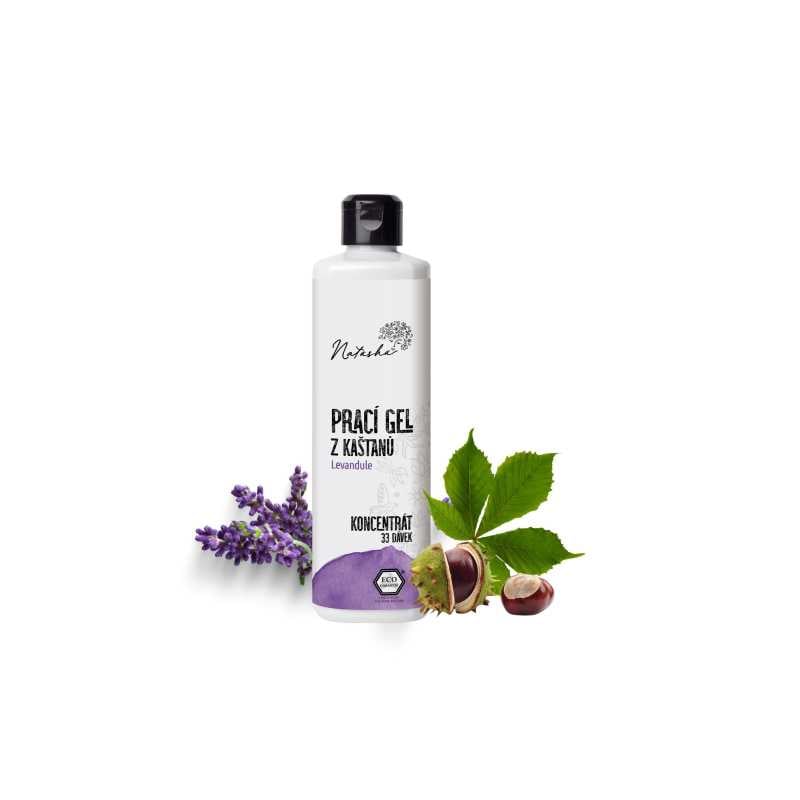 Natasha Prací gel z kaštanů Levandule - koncentrát 500 ml - 33 pracích dávek v 500 ml