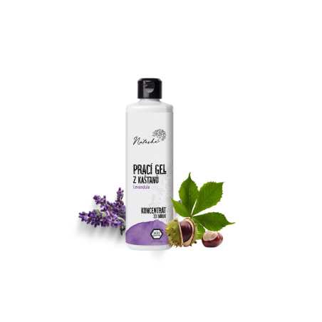 Natasha Prací gel z kaštanů Levandule - koncentrát 500 ml - 33 pracích dávek v 500 ml