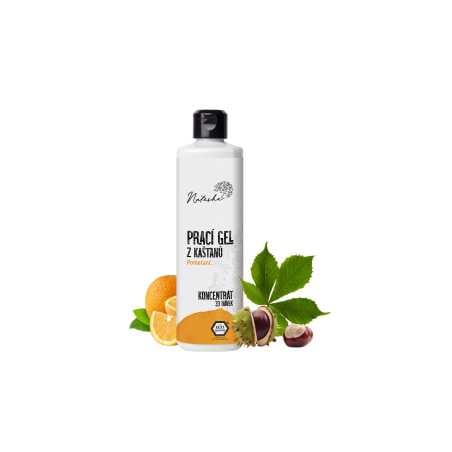 Natasha Prací gel z kaštanů Pomeranč - koncentrát 500 ml - 33 pracích dávek v 500 ml
