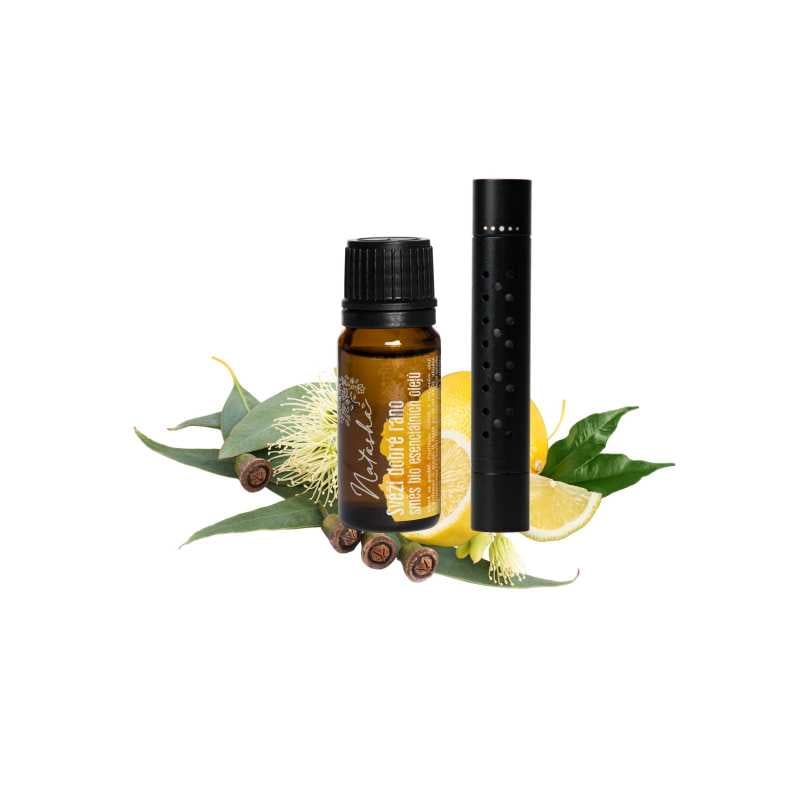 Natasha Sada Difuzér do auta + olej Svěží dobré ráno - včetně 3 bavlněných polštářků Natasha Sada Difuzér do auta + olej Svěží dobré ráno - včetně 3 bavlněných polštářků