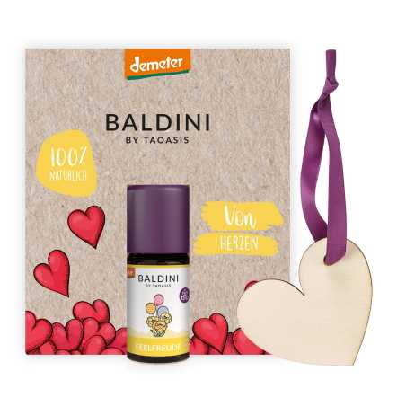 TAOASIS Baldini Aroma mini set From the Heart BIO (5 ml) - dřevěná visačka jako difuzér