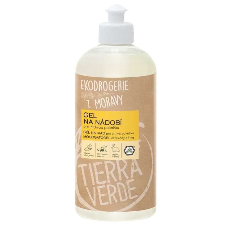 Tierra Verde Gel na nádobí - pro citlivou pokožku 500 ml Tierra Verde Gel na nádobí - pro citlivou pokožku 500 ml