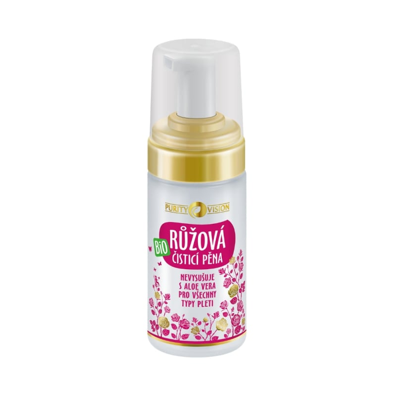Purity Vision Růžová čisticí pěna BIO (90 ml) - ideální pro dehydratovanou a citlivou pleť Purity Vision Růžová čisticí pěna BIO (90 ml) - ideální pro dehydratovanou a citlivou pleť