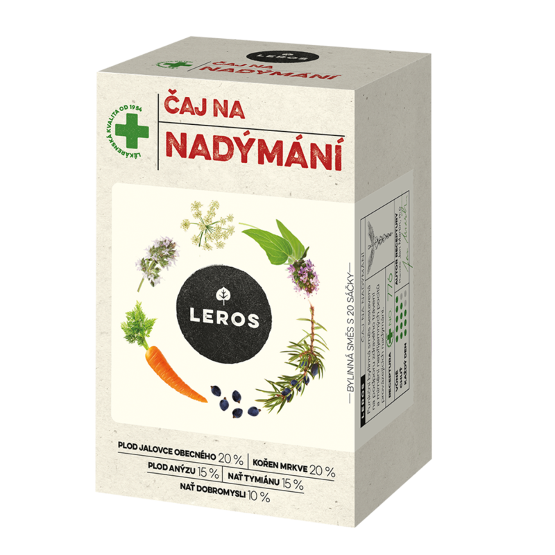 LEROS Bylinný čaj na nadýmání - nálev. sáčky (20 x 1,5 g) - mírní trávicí potíže LEROS Bylinný čaj na nadýmání - nálev. sáčky (20 x 1,5 g) - mírní trávicí potíže