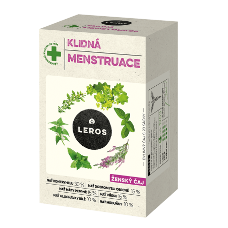 LEROS Bylinný čaj Klidná menstruace - nálev. sáčky (20 x 1,5 g) - pro menstruační komfort
