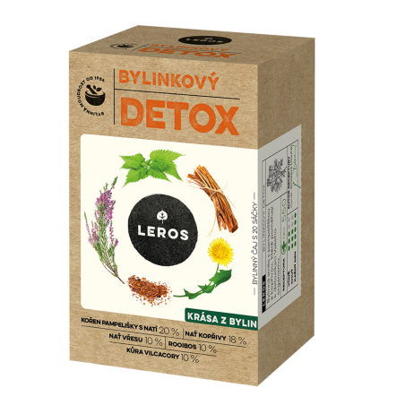 LEROS Bylinný čaj Bylinkový detox - nálev. sáčky (20 x 1,5 g) - pro očistu organismu