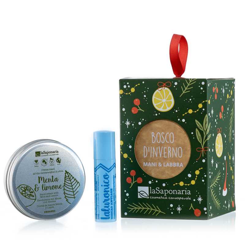 laSaponaria Dárková sada pro péči o rty a ruce - Zimní les laSaponaria Dárková sada pro péči o rty a ruce - Zimní les
