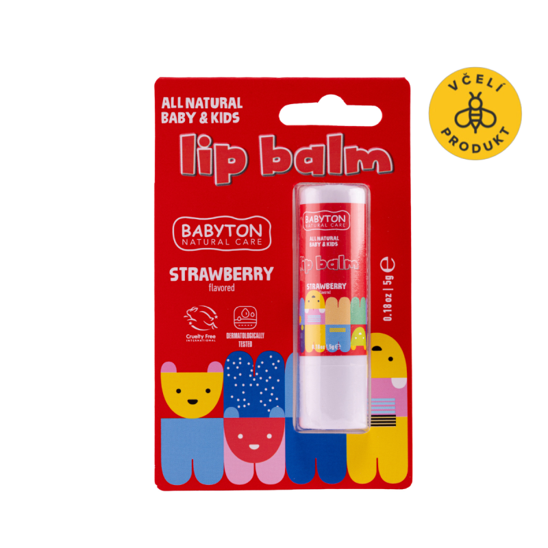 Babyton Dětský balzám na rty Jahoda (5 g) - i pro nejmenší děti Babyton Dětský balzám na rty Jahoda (5 g) - i pro nejmenší děti
