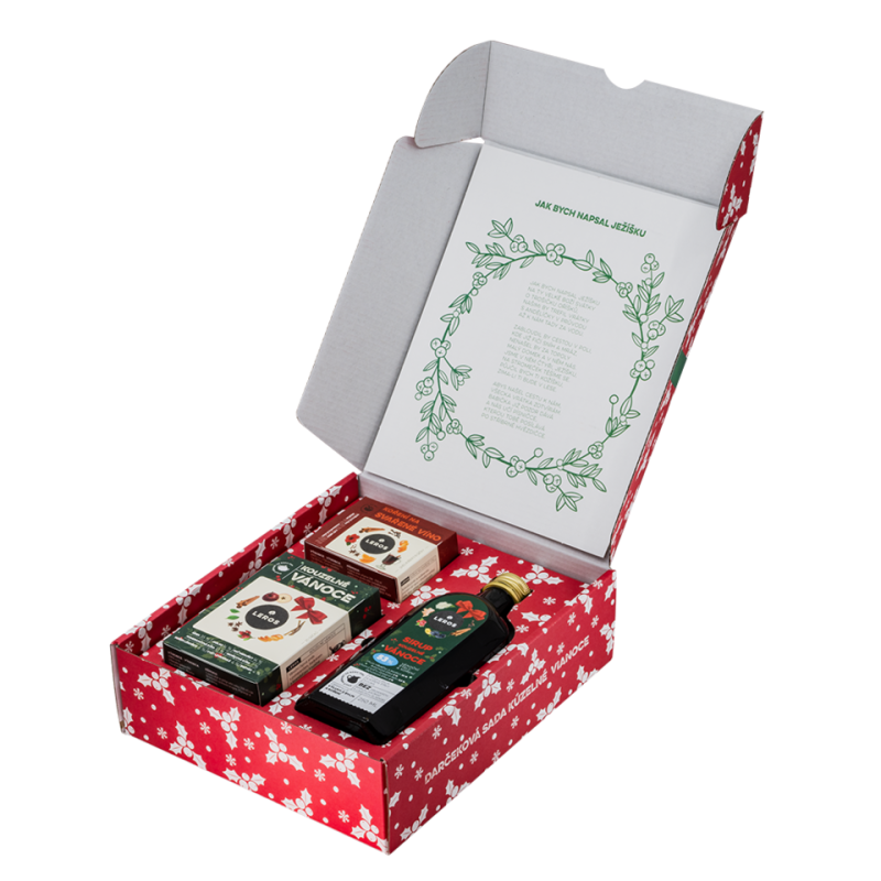 LEROS Dárková sada (3 ks) - Kouzelné Vánoce - čaj, sirup a koření LEROS Dárková sada (3 ks) - Kouzelné Vánoce - čaj, sirup a koření