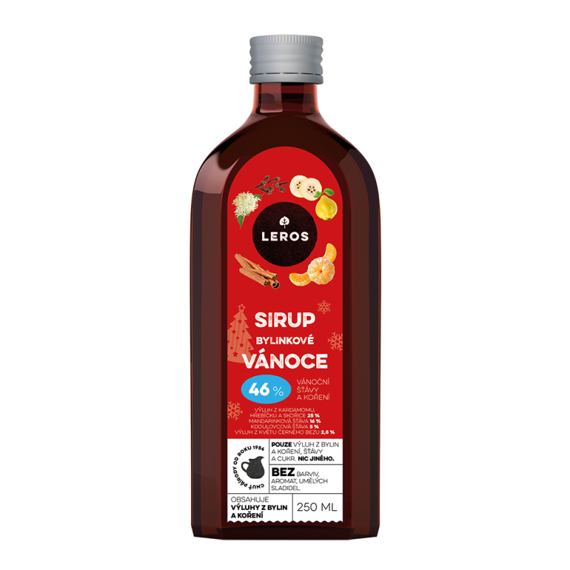 LEROS Sirup Bylinkové Vánoce (250 ml) - mnohostranné použití LEROS Sirup Bylinkové Vánoce (250 ml) - mnohostranné použití