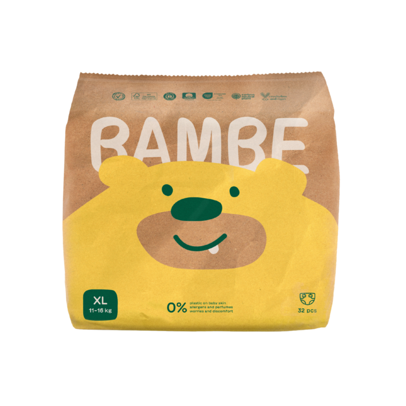 Bambe Ekoplenky - vel. XL (11 - 16 kg) (32 ks) - vyrobeno v česku Bambe Ekoplenky - vel. XL (11 - 16 kg) (32 ks) - vyrobeno v česku